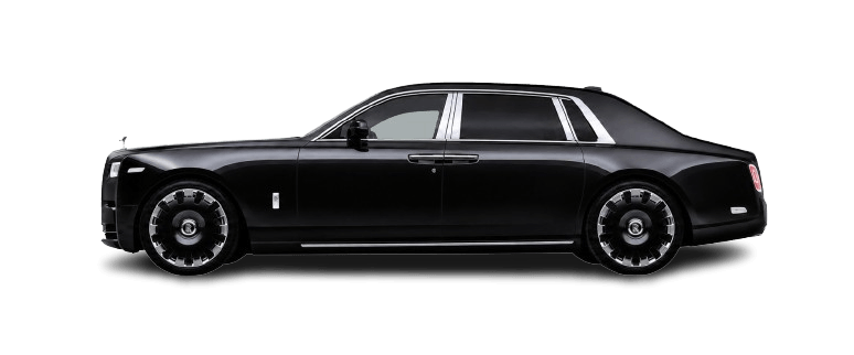 Black luxury chauffeur car