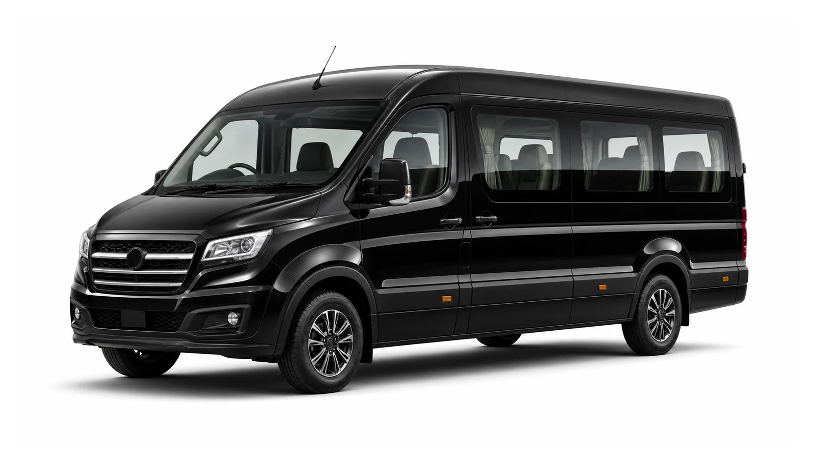 Black current-generation Force Urbania 10 and 12 Seater